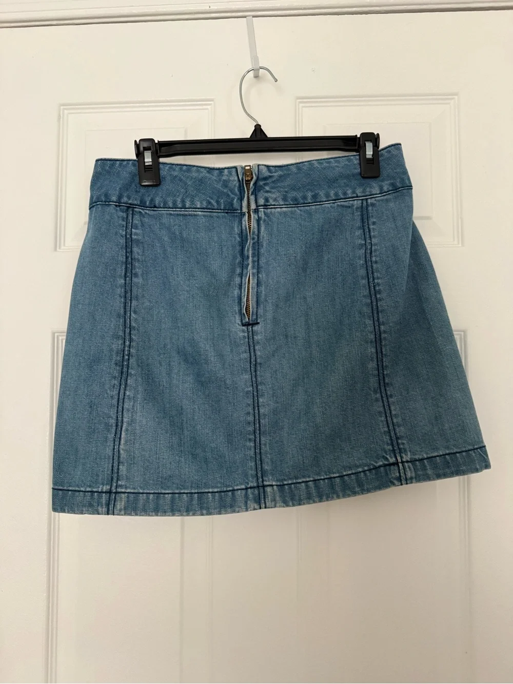 Free People Light Blue Denim Mini Skirt